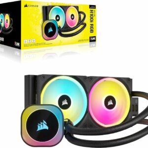 Alternative view of CORSAIR iCUE LINK H100i RGB Liquid CPU Cooler with QX120 RGB fans