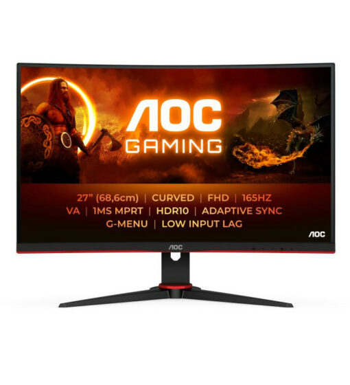 AOC G2 C27G2E/BK écran plat de PC 68,6 cm (27") 1920 x 1080 pixels Noir, Rouge