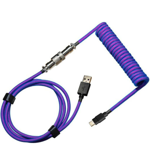 COOLER MASTER Coiled cable double-sleeved Blue-Purple