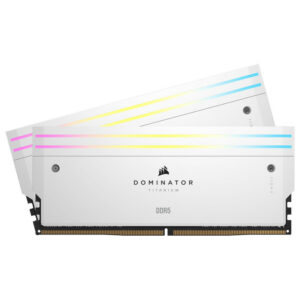 Alternative view of CORSAIR DOM. TITANIUM White Heat. RGB LED D5 6600 32G (2x16G)