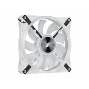 Alternative view of CORSAIR ICUE QL140 RGB Blanc 120mm Pack de 2