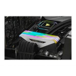 CORSAIR Vengeance RGB RT 16G (2x8G) DDR4 3200MHz Blanc – Image 4