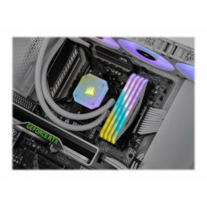 CORSAIR Vengeance RGB RT 16G (2x8G) DDR4 3200MHz Blanc – Image 6