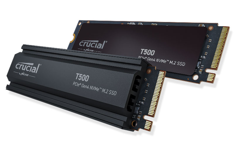 CRUCIAL T500 1T PCIe Gen4 NVMe M.2 + Heatsink *CT1000T500SSD5 - Chipset.fr