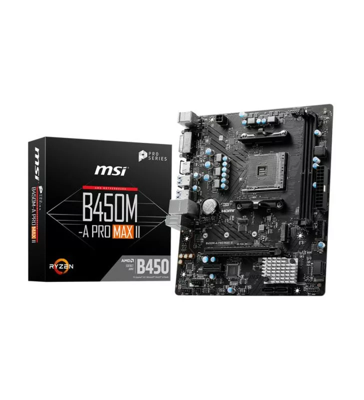 MSI B450M-A PRO MAX II - Carte mère micro-ATX Socket AM4 AMD B450