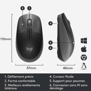 Alternative view of Logitech M190 Noir Sans Fil  *910-005905