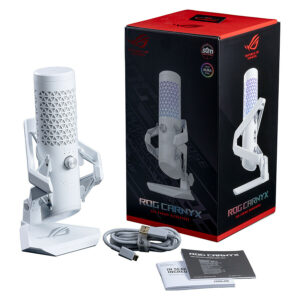 Alternative view of ASUS ROG Carnyx Blanc Microphone de table