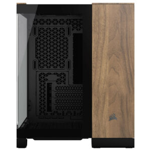 Alternative view of CORSAIR 2500X mATX PC Case, Black/Walnut
