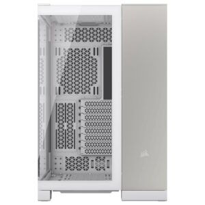 Alternative view of CORSAIR 6500X Mid-Tower PC Case, White/Satin Gray Aluminum