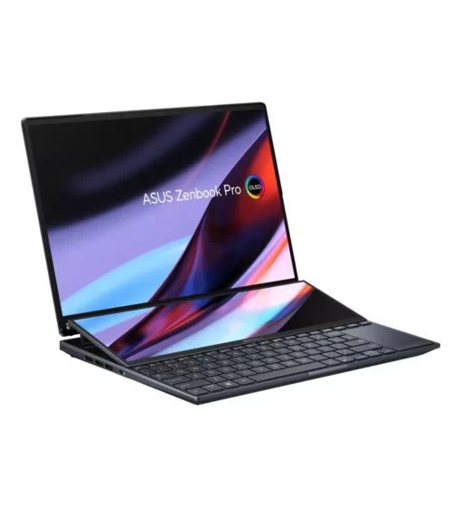 ASUS Zenbook Pro 14 Duo OLED BX8402VV-P1036X Intel® Core? i9 i9-13900H Ordinateur portable 36,8 cm (14.5") Écran tactile 2.8K 32 Go LPDDR5-SDRAM 1 To SSD NVIDIA GeForce RTX 4060 Wi-Fi 6E (802.11ax) Windows 11 Pro Noir