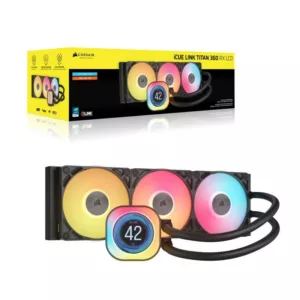 Alternative view of Corsair iCUE LINK TITAN 360 RX LCD Processeur Refroidisseur d'air 12 cm Noir 1 pièce(s)