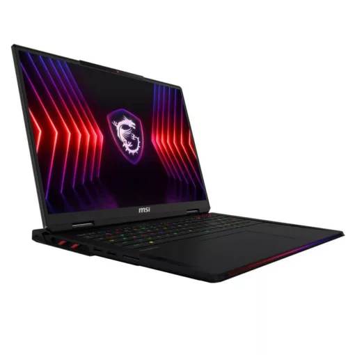 MSI Raider 18 HX A14VGG-003FR Intel® Core? i9 i9-14900HX Ordinateur portable 45,7 cm (18") WQUXGA 32 Go DDR5-SDRAM 2 To SSD NVIDIA GeForce RTX 4070 Wi-Fi 7 (802.11be) Windows 11 Pro Noir