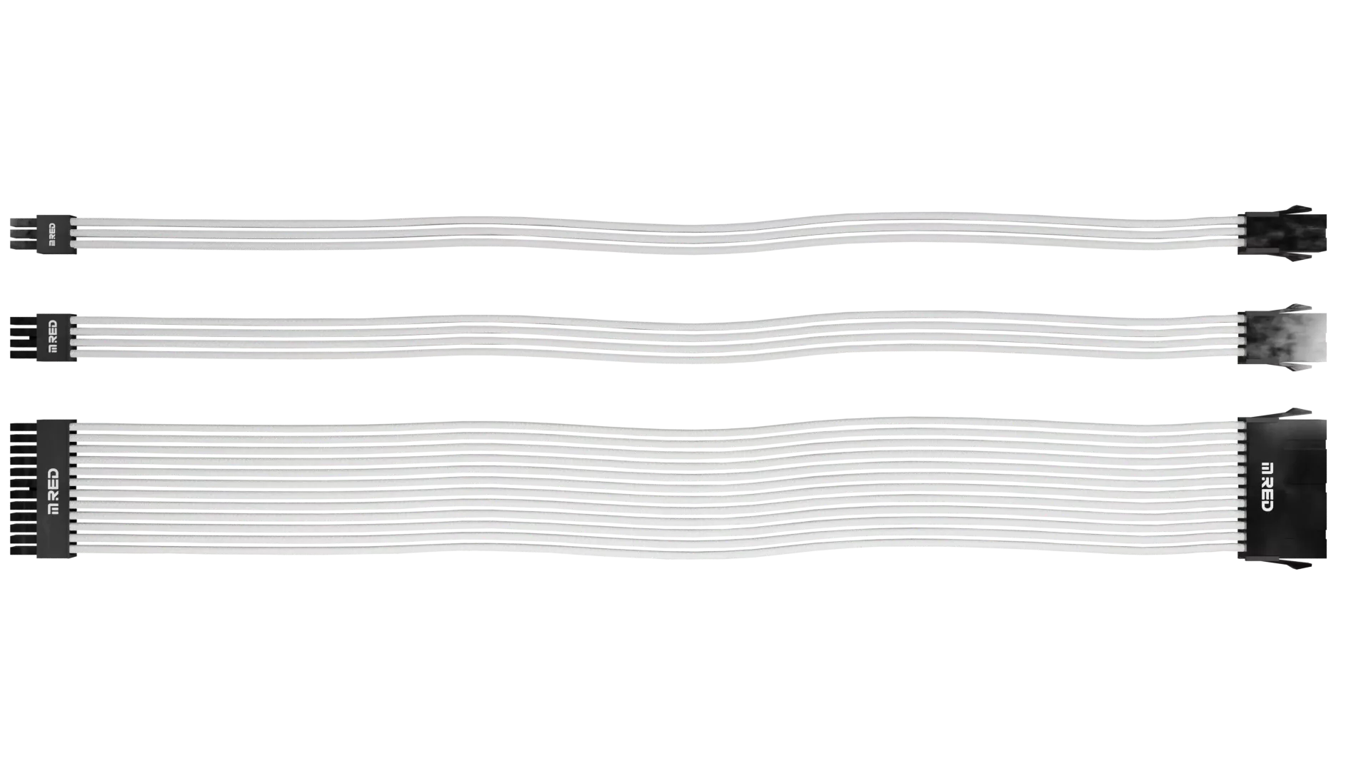 M.RED Kit ULTIMATE Braided Extension Cables - 7 pcs White – Image 4