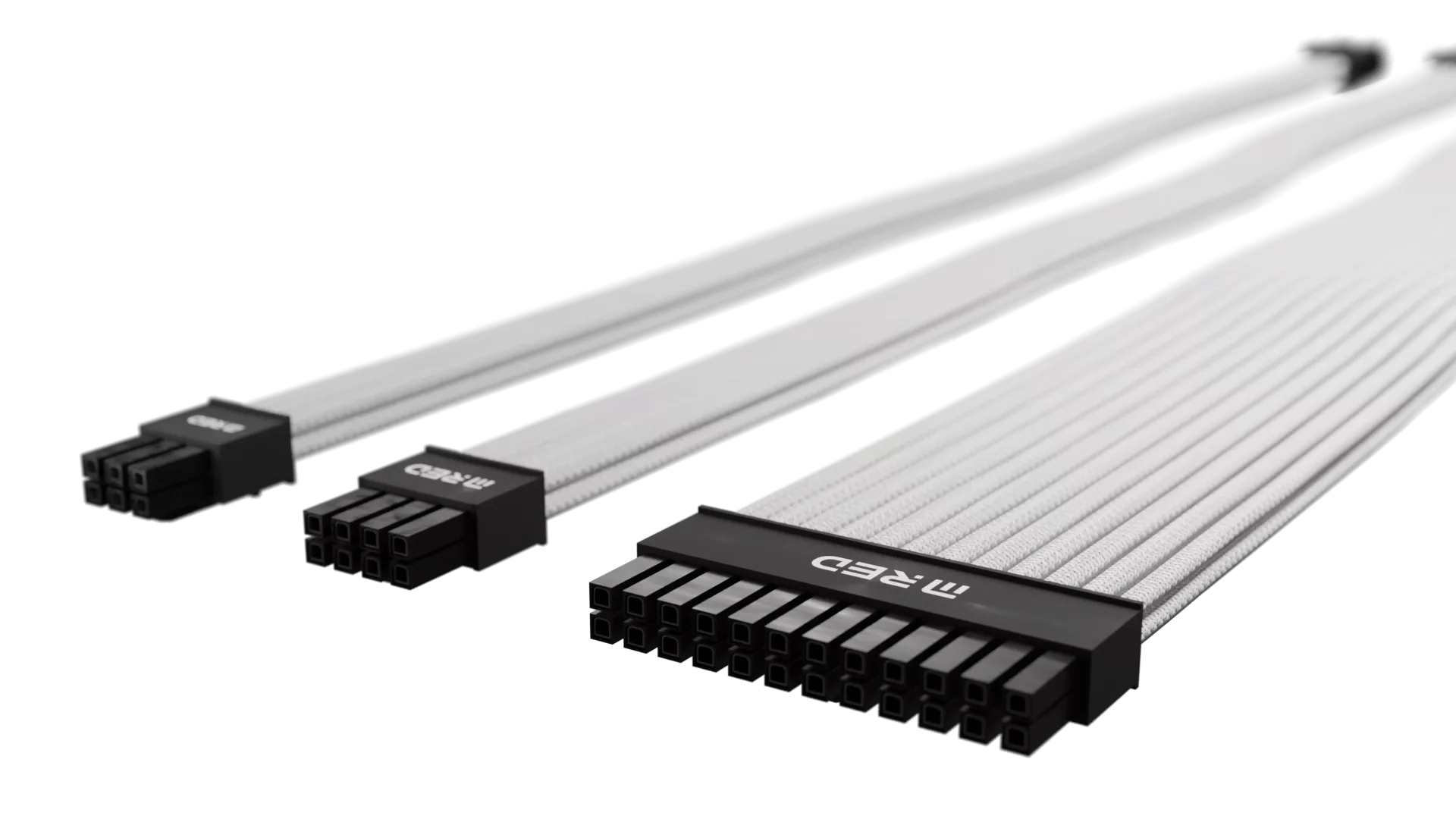 M.RED Kit ULTIMATE Braided Extension Cables - 7 pcs White – Image 2