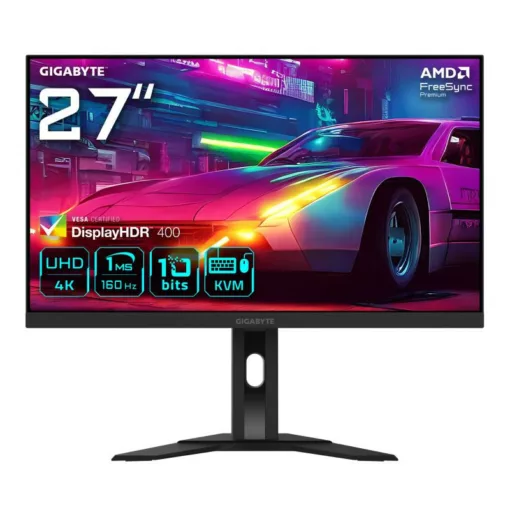 GIGABYTE M27UA 27" Moniteur de jeu UHD - 3840 x 2160, 160Hz, 1ms, 400 cd/m², FreeSync Premium, HDR prêt, HDMI 2.1, DisplayPort 1.4