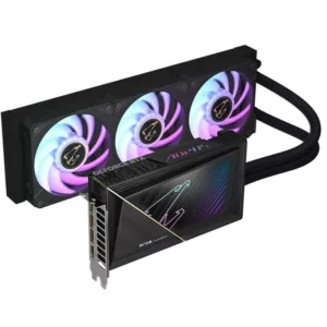 Alternative view of GIGABYTE AORUS GeForce RTX 5080 XTREME WATERFORCE 16G Carte Graphique - 16 Go GDDR7, 256 bits, PCI-E 5.0, 2805MHz Core Clock, 3 x DP 2.1a, 1 x HDMI 2.1b, NVIDIA DLSS 4, GV-N5080AORUSX W-16GD