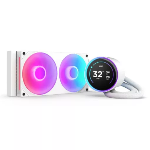 NZXT Kraken Elite 240 RGB Processeur Refroidisseur de liquide tout-en-un 12 cm Blanc 1 pièce(s)