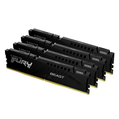 Kingston Technology FURY Beast 128 Go 5200 MT/s DDR5 CL40 DIMM (Kits de 4) Black XMP