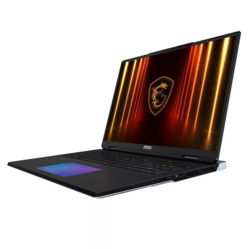 MSI Titan 18 HX AI A2XWJG-211FR Intel Core Ultra 9 285HX Ordinateur portable 45,7 cm (18") UHD+ 96 Go DDR5-SDRAM 6 To SSD NVIDIA GeForce RTX 5090 Wi-Fi 7 (802.11be) Windows 11 Pro Noir