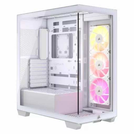 CORSAIR 3500X LX-R RGB Tempered Glass Mid-Tower PC Case, White