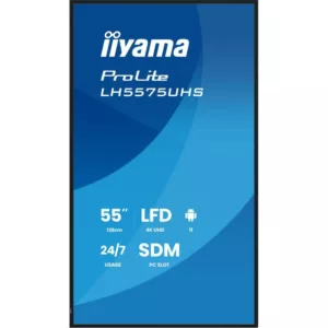 Alternative view of iiyama LH5575UHS-B2AG Écran d'affichage dynamique Écran plat de signalisation numérique 138,7 cm (54.6") LCD Wifi 500 cd/m² 4K Ultra HD Noir Intégré dans le processeur Android 11 24/7