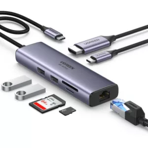 Alternative view of UGREEN Adaptateur Multiport 7-en-1 4K HDMI vers USB C *60515