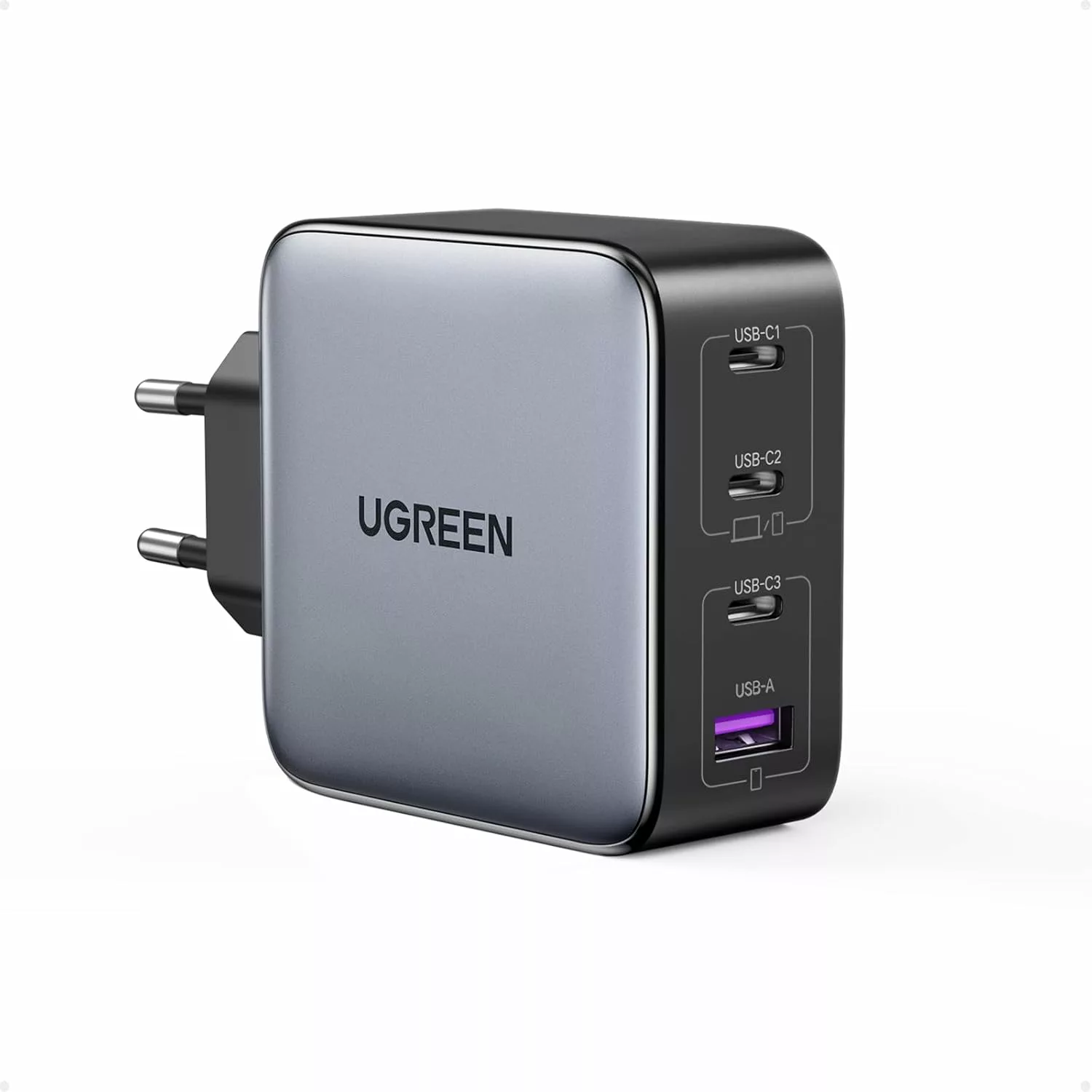 UGREEN Chargeur 100W 2C1A GaN avec cable Retractable USB-C