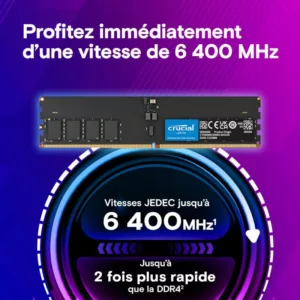 Alternative view of Crucial CT32G64C52CU5 module de mémoire 32 Go 1 x 32 Go DDR5 6400 MT/s