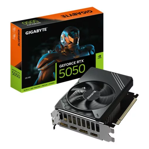GIGABYTE GeForce RTX 5050 D6 8G Carte Graphique - 8GB GDDR6, 128bit, PCI-E 5.0, 2572MHz Fréquence du c?ur, 2 x DP, 2 x HDMI, NVIDIA DLSS 4, GV-N5050D6-8GD
