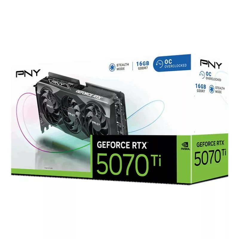 PNY GeForce RTX 5070Ti 16GB Overclocked Triple Fan – Image 9