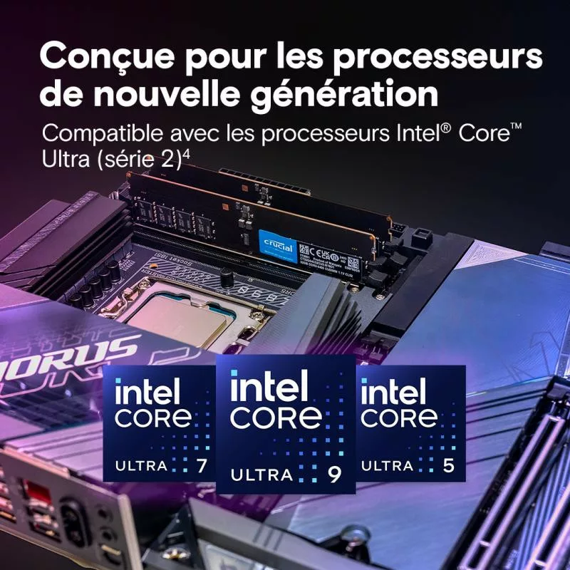 Crucial CT16G64C52CU5 module de mémoire 16 Go 1 x 16 Go DDR5 6400 MT/s – Image 3