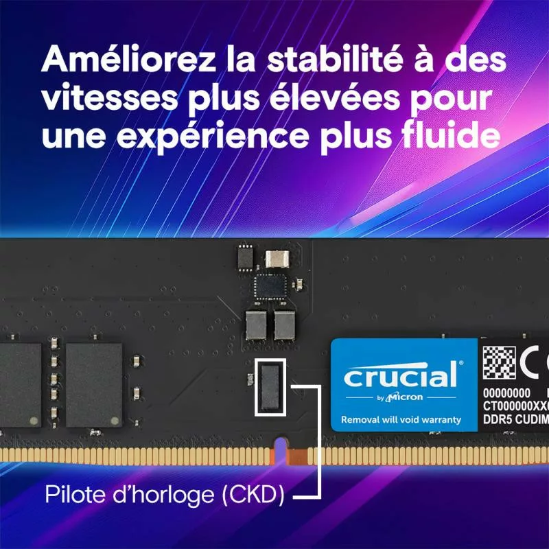 Crucial CT16G64C52CU5 module de mémoire 16 Go 1 x 16 Go DDR5 6400 MT/s – Image 4