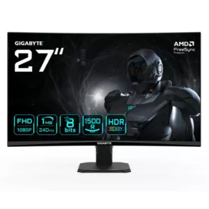 GIGABYTE GS27FC2 Moniteur Gaming Incurvé 27" FHD - 1920 x 1080, 240Hz, 1ms, 350 cd/m², HDR Ready, HDMI 2.0, Displayport 1.4