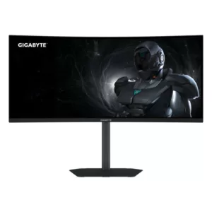 Alternative view of GIGABYTE GS34WQCA Écran Gaming Incurvé 34" WQHD ? 3440 x 1440, 1500R, 120Hz, 1ms, 300 cd/m², FreeSync Premium, HDR Ready, HDMI 2.0, DisplayPort 1.4