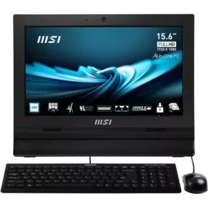 MSI Pro AP162T ADL-042XEU PC tout en un/station de travail Intel® N N100 39,6 cm (15.6") 1920 x 1080 pixels Écran tactile PC All-in-One 8 Go DDR4-SDRAM 256 Go SSD Wi-Fi 6E (802.11ax) Noir