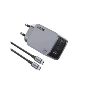 Alternative view of UGREEN Chargeur Rapide 65W PD 3 Ports + Câble USB-C > USB-C*25871