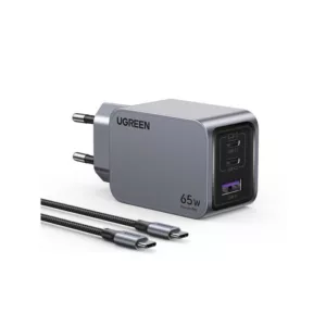 UGREEN Chargeur Rapide 65W PD 3 Ports + Câble USB-C > USB-C*25871