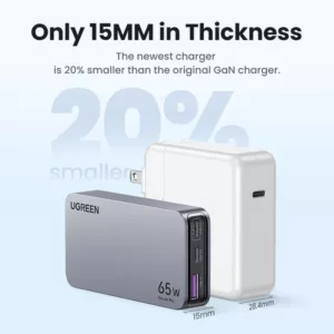 Alternative view of UGREEN Chargeur Secteur 65W Ultra Plat Voyage *25356