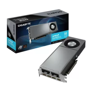 GIGABYTE Radeon AI PRO R9700 AI TOP 32G Carte Graphique ? 32 Go GDDR6, 256 bits, PCI-E 5.0, 2920 MHz Fréquence du processeur, 3 x DisplayPort, 1 x HDMI, GV-R9700AI TOP-32GD 1.1