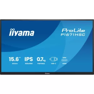 Alternative view of iiyama ProLite P1671HSC-B1 écran plat de PC 39,6 cm (15.6") 1920 x 1080 pixels Full HD LED Noir