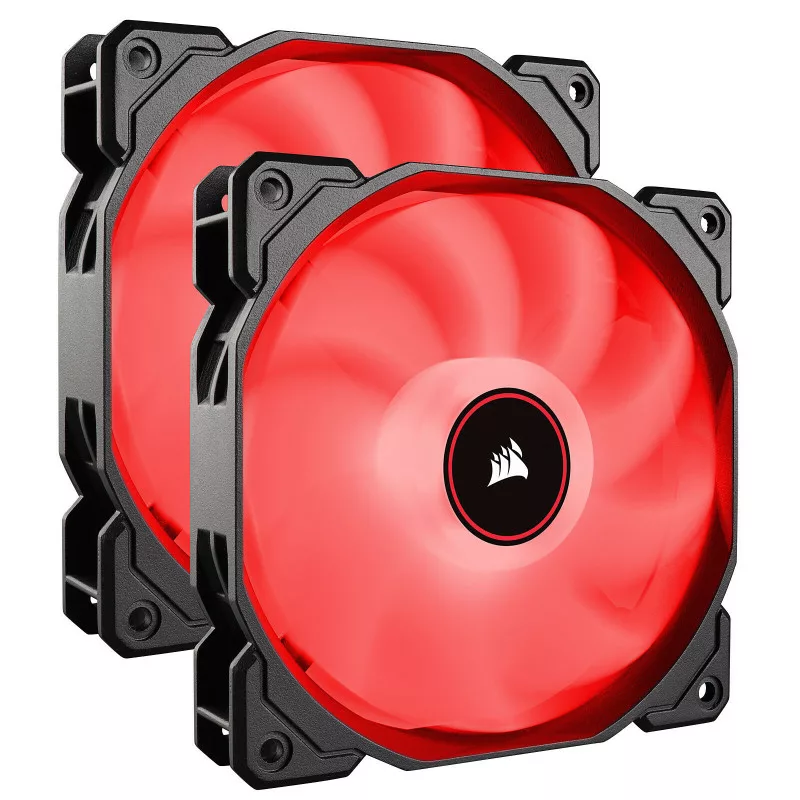 CORSAIR LED Fan AF140-LED Rouge Pack de 2 abîmé