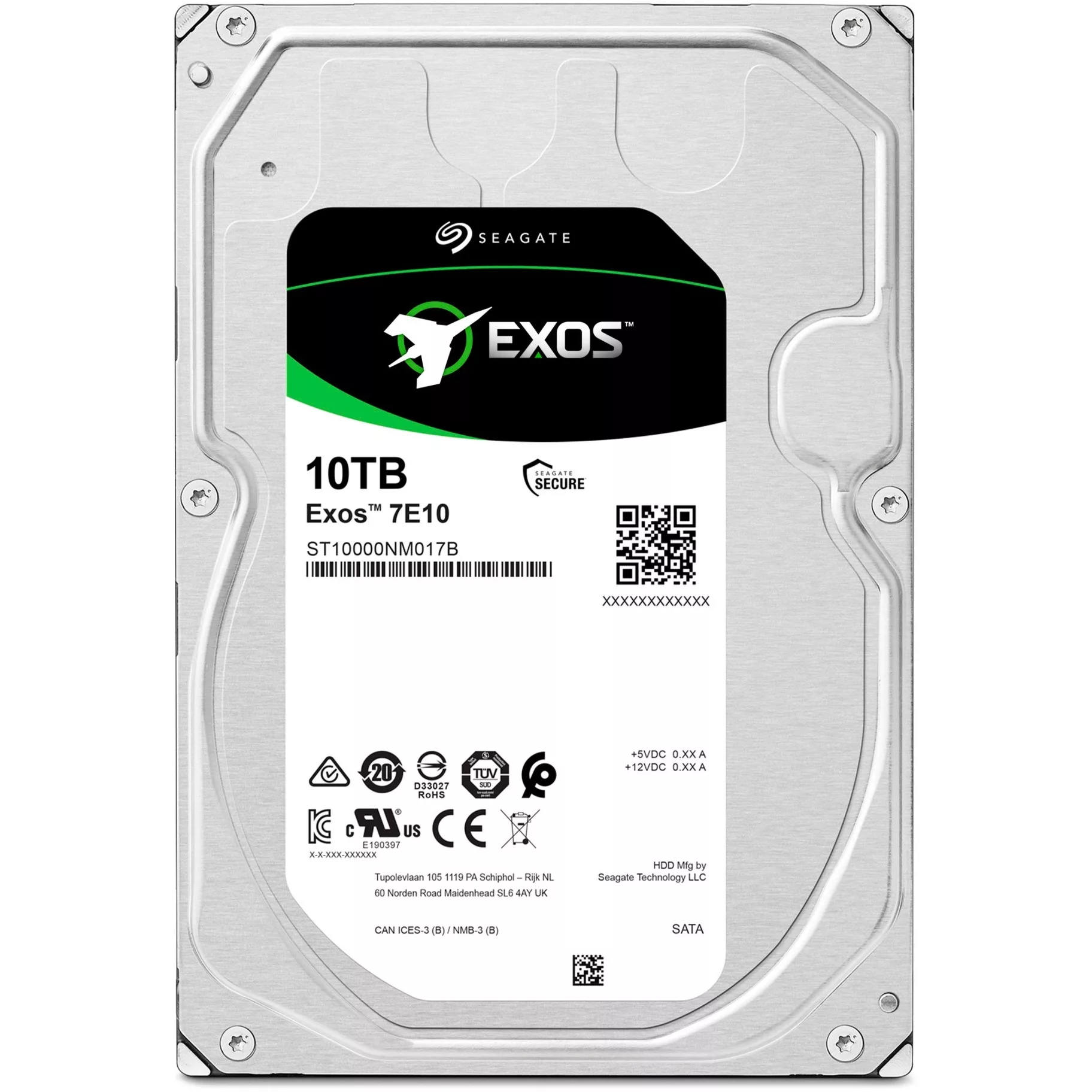 Seagate Exos 7E10 10 To, Disque dur, ST10000NM017B, SATA/600, 24/7