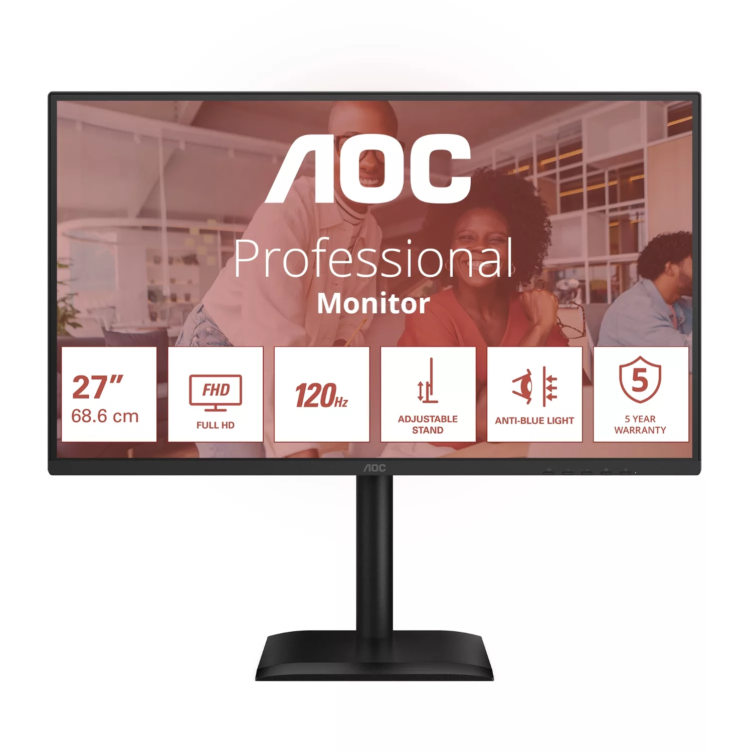 AOC 27E4CV Écran Plat De Pc 68,6 Cm (27") 1920 X 1080 Pixels Full Hd Led Noir – Image 2
