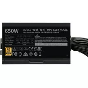 COOLER MASTER MWE Gold 650 V3 NonModulaire - ATX 3.1 - 80+ BRONZE - 650 WATTS – Image 3