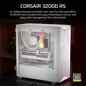 Alternative view of CORSAIR 3200D RS Mid-Tower Performance Case White