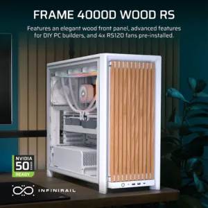 Alternative view of CORSAIR FRAME 4000D  WOOD RS,  WHITE