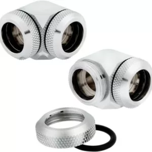 CORSAIR Hydro X Series XF Hardline Embout 90Â° 14mm OD - Chrome (x 2) abîmé