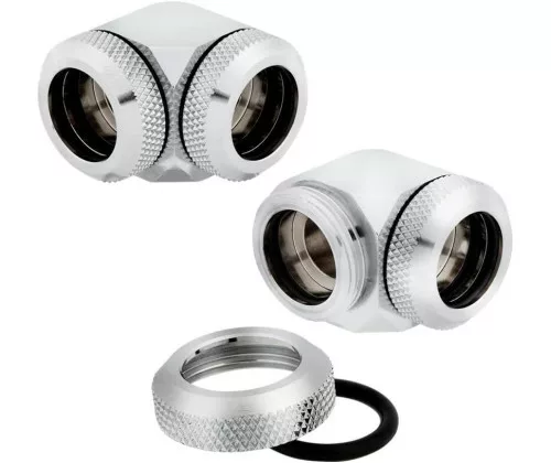 CORSAIR Hydro X Series XF Hardline Embout 90° 14mm OD - Chrome (x 2) abîmé