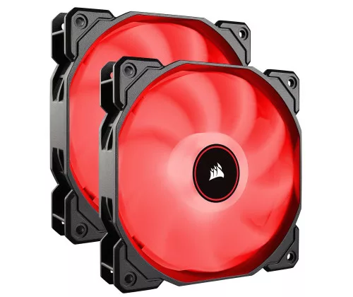 CORSAIR LED Fan AF140-LED Rouge Pack de 2 abîmé