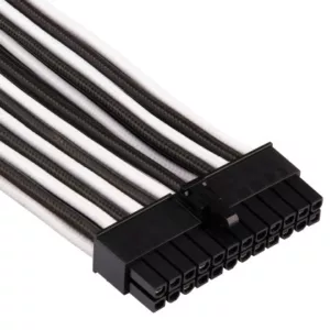 Alternative view of CORSAIR Premium m Sleeved ATX 24pin Blanc/Noir abîmé